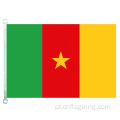 Bandeira nacional dos Camarões 100% polyster 90 * 150cm Bandeira do país dos Camarões